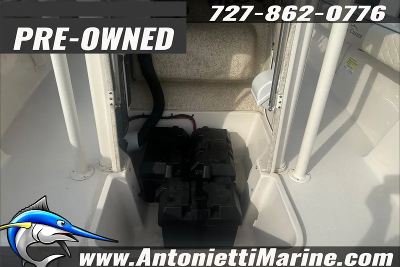 Slide: The Image of Pre-owned 2020 Sea Chaser 23 LX boat interior with battery compartment. - 13