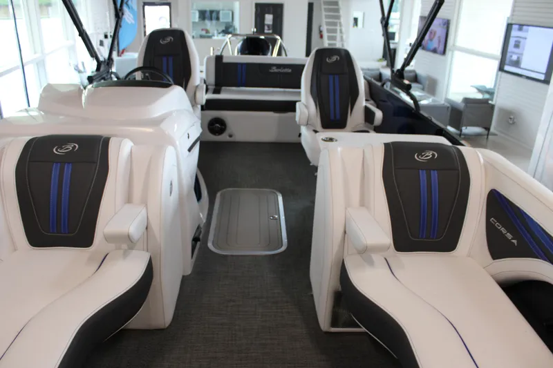 Slide: The Image of 2025 Barletta Corsa 23UC interior with luxurious seating and modern design. - 22
