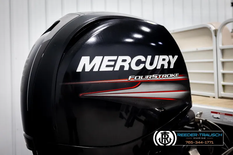 Slide: The Image of Mercury FourStroke engine on a 2013 Bennington 2375 GCW boat, Reeder-Trausch Marine. - 45