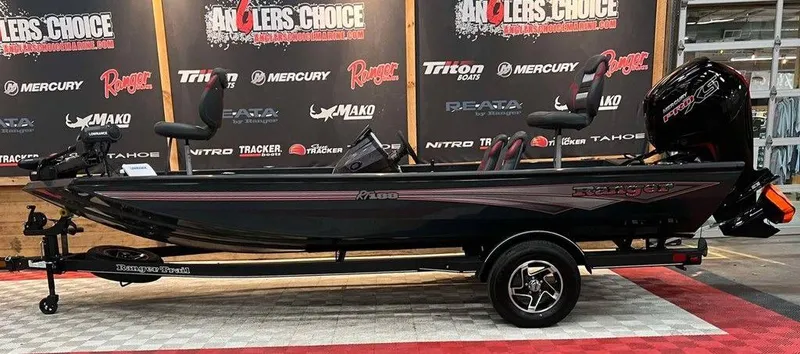The Image of 2025 Ranger RT188C fishing boat on display at Anglers Choice showroom. - 1