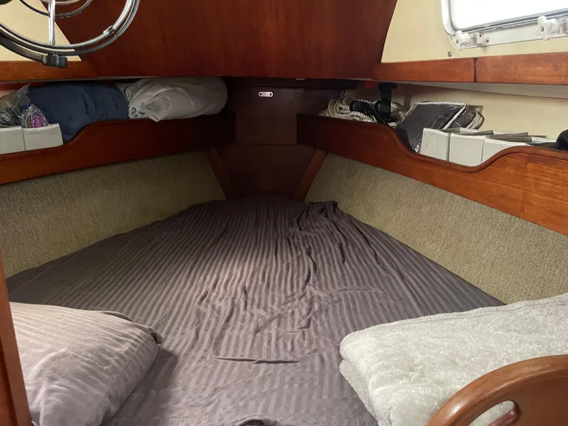 Slide: The Image of Cozy cabin interior of 1983 Sabre 38 Mk I Swing Keel sailboat. - 16
