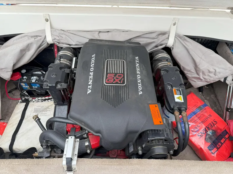 Slide: The Image of Engine compartment of a 2003 Stingray 200LX with Volvo Penta 5.0 GXI engine. - 26