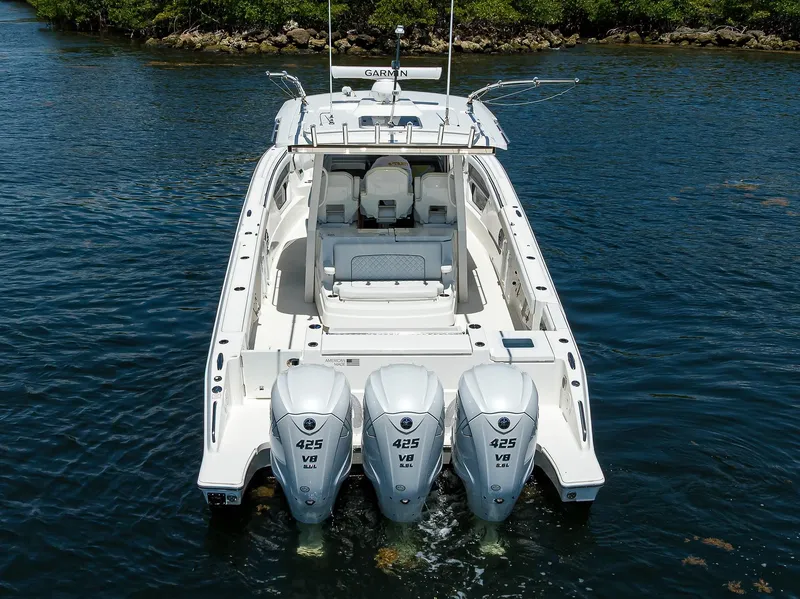 Slide: The Image of Pursuit 37 REEL DEAL - Aft Aerial Profile - 44