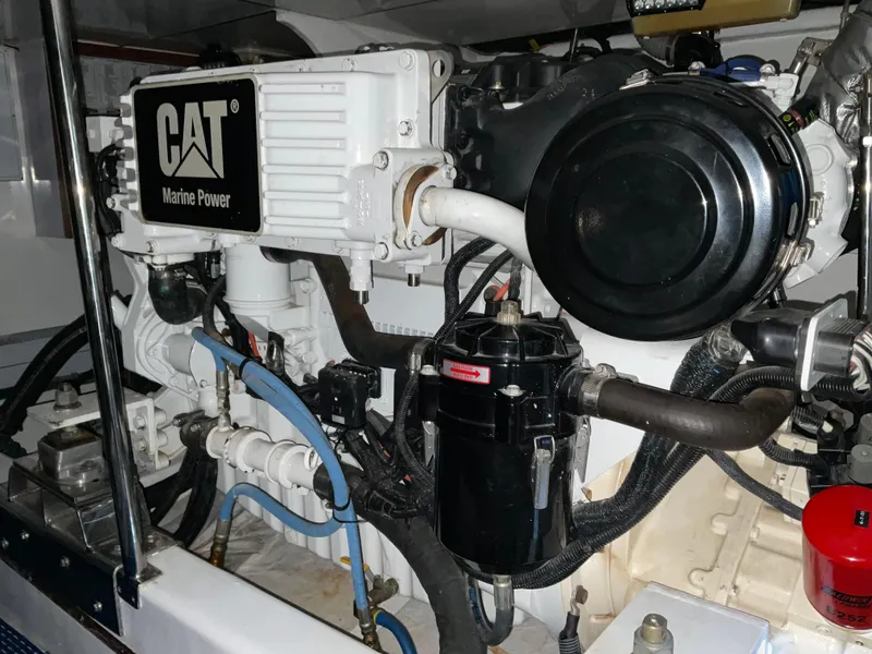 Slide: The Image of Engine room of 2007 Ocean Alexander 54V with CAT Marine Power engine. - 28