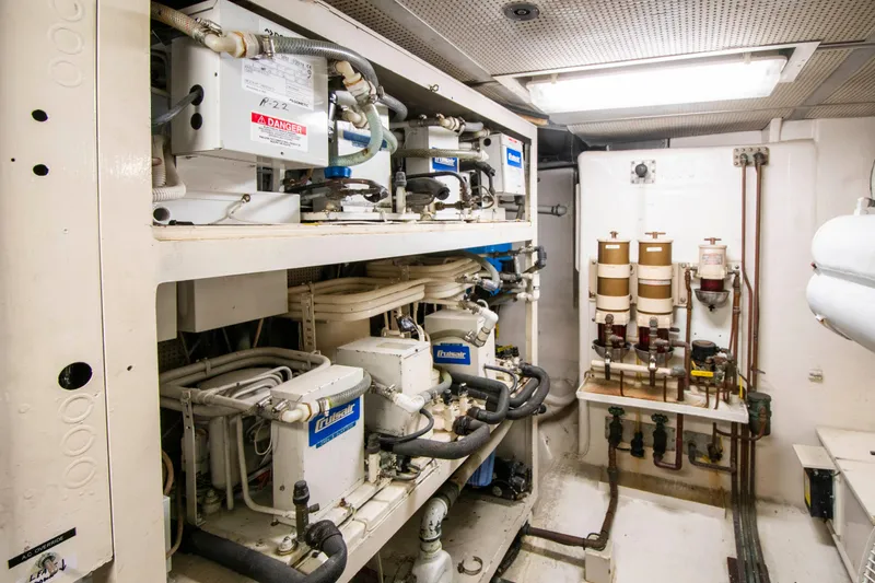 Slide: The Image of Engine room of 1988 Knight & Carver Motoryacht. - 47