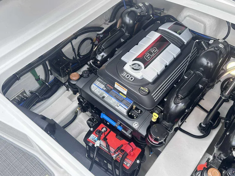 Slide: The Image of Engine compartment of 2025 Formula 290 Bowrider with 6.2L engine and battery. - 37