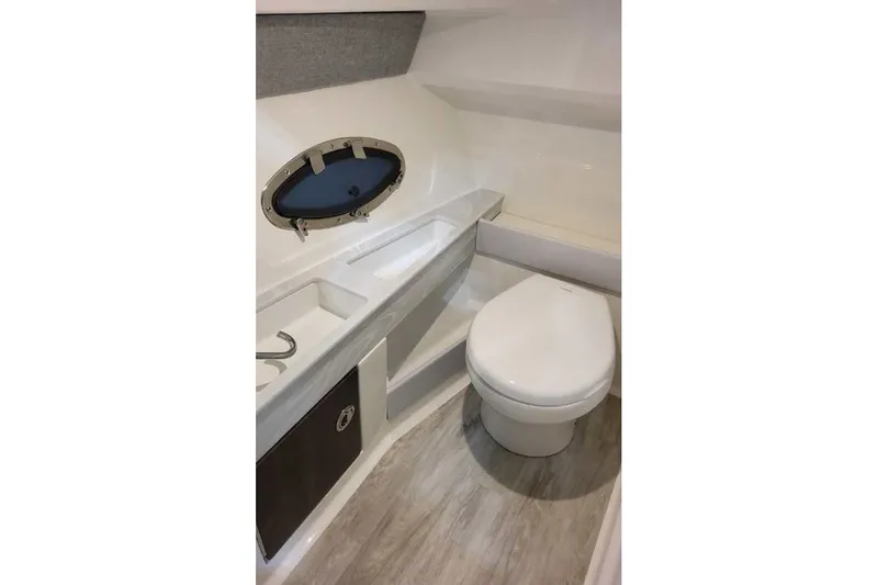 Slide: The Image of Modern bathroom interior of 2027 Formula 290 Bowrider boat with sleek design. - 23