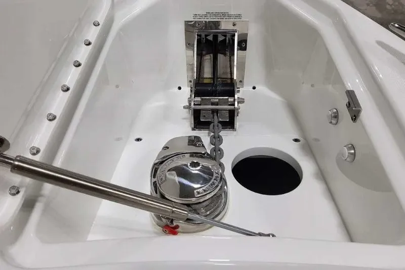 Slide: The Image of Anchor compartment of 2027 Formula 290 Bowrider with stainless steel fittings. - 28