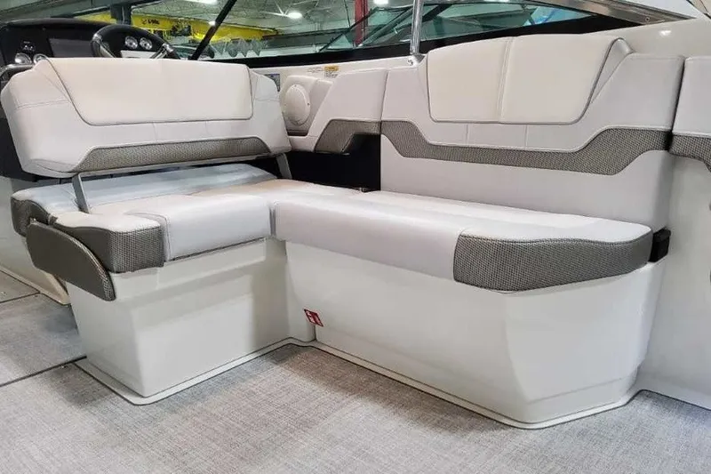 Slide: The Image of Luxurious seating in 2027 Formula 290 Bowrider boat, featuring modern design and comfort. - 14
