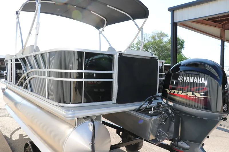 Slide: The Image of 2025 Sylvan Mirage 820 PARTY FISH pontoon boat with Yamaha VMAX engine. - 4