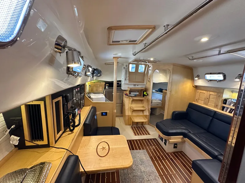 Slide: The Image of Luxurious interior of 2021 Island Packet 349 yacht with modern amenities and elegant design. - 46