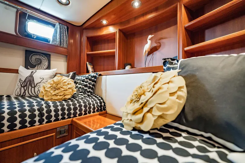 Slide: The Image of Luxurious cabin interior of 1985 Lowland 68 Neth Ships with stylish bedding and decor. - 21