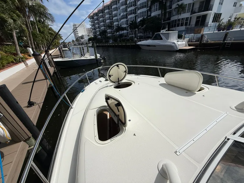 Slide: The Image of 2008 Hydra-Sports Vector 3500 VX boat docked near waterfront buildings. - 22