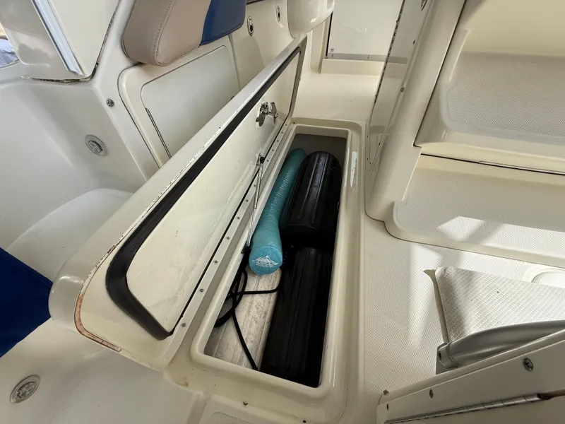 Slide: The Image of 2008 Hydra-Sports Vector 3500 VX boat storage compartment with fenders and accessories. - 37