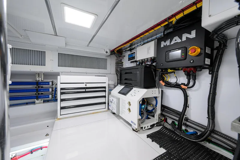 Slide: The Image of Rybovich 62 Base Camp - Engine Room - 58