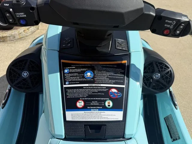 Slide: The Image of 2025 Yamaha Waverunner VX Limited HO dashboard with controls and safety instructions. - 18