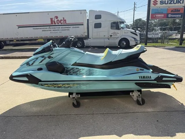 Slide: The Image of 2025 Yamaha Waverunner VX Limited HO in light blue, displayed outdoors. - 7