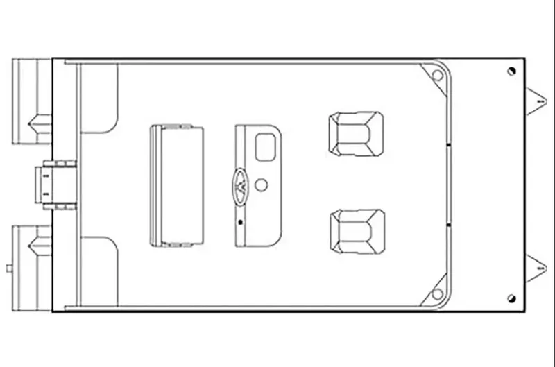 Slide: The Image of Floor plan of Paddle King Lo Pro Cruiser 2024 pontoon boat. - 10