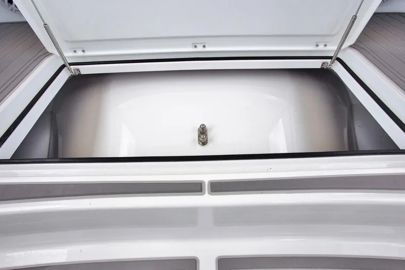 Slide: The Image of Open storage compartment on a 2022 Freeman 47T boat. - 24