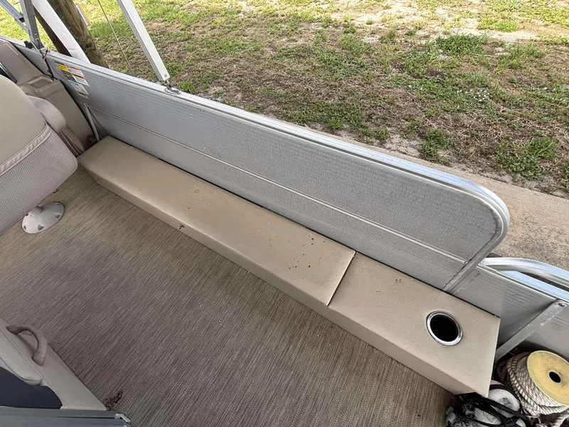 Slide: The Image of 2019 Misty Harbor 2085 Adventure CF boat interior with seating and cup holder. - 12