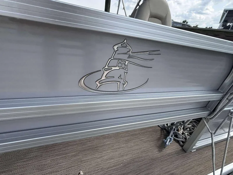 Slide: The Image of 2019 Misty Harbor 2085 Adventure CF boat with lighthouse design on side panel. - 3