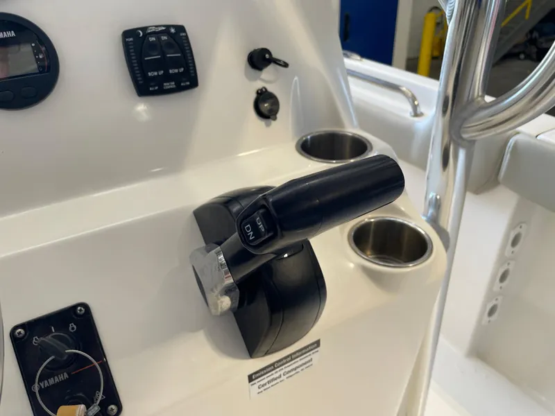 Slide: The Image of 2023 Key West 203 FS boat interior detail with sleek design and modern features. - 31