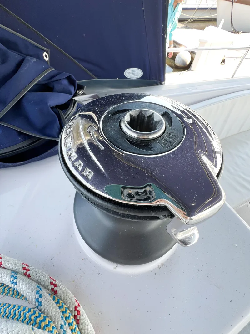 Slide: The Image of Sailing winch on a 2019 Catalina 425 yacht deck. - 11