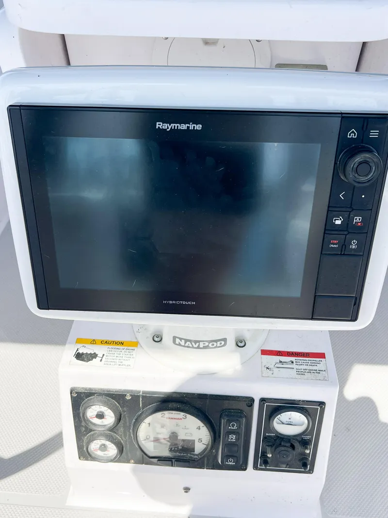 Slide: The Image of Raymarine navigation system on 2019 Catalina 425 yacht dashboard. - 13