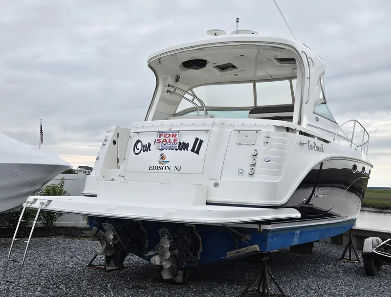 Slide: The Image of 2008 Rinker 400 Express Cruiser for sale, displayed on land, Edison, NJ. - 5
