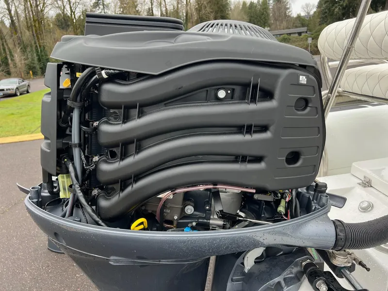 Slide: The Image of 2024 Novurania DL 550 boat engine close-up, showcasing intricate mechanical details. - 29