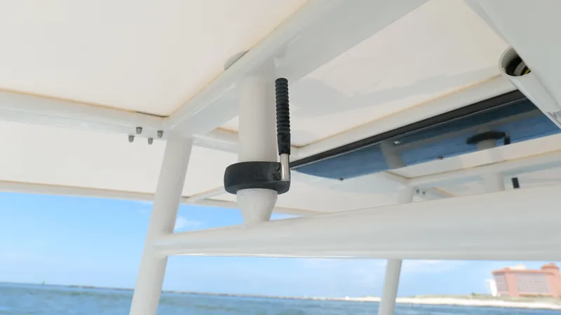 Slide: The Image of 2004 Jupiter 31 FS boat detail with ocean backdrop. - 22