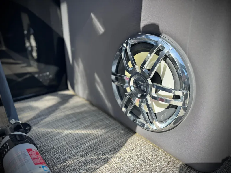 Slide: The Image of Speaker detail in 2023 Godfrey Monaco 255 C boat interior. - 33