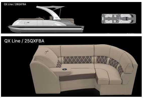 Slide: The Image of Bennington 28 QX Fast back Arch Triple Pontoon 2023 - 11