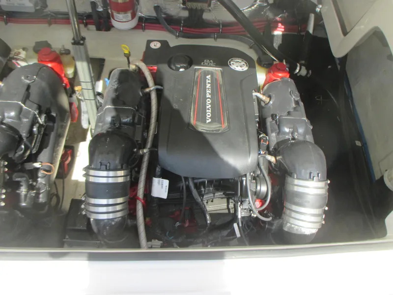 Slide: The Image of Engine compartment of 2017 Regal 3200 Bowrider with Volvo Penta engine. - 22