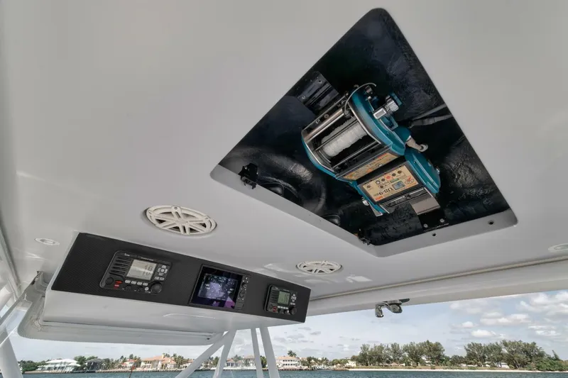 Slide: The Image of Control panel and equipment on 2018 Invincible 40 Catamaran boat ceiling. - 27