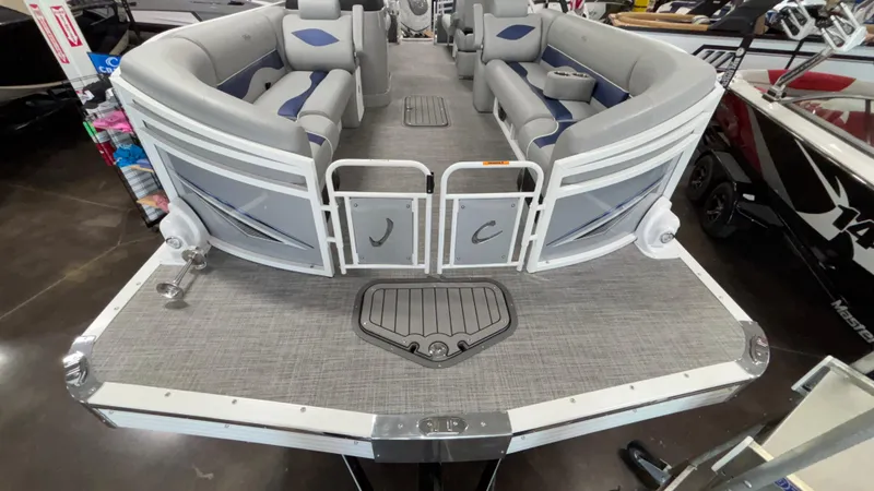 Slide: The Image of 2025 JC Neptoon 25TT Sport pontoon boat with spacious seating and modern design. - 48