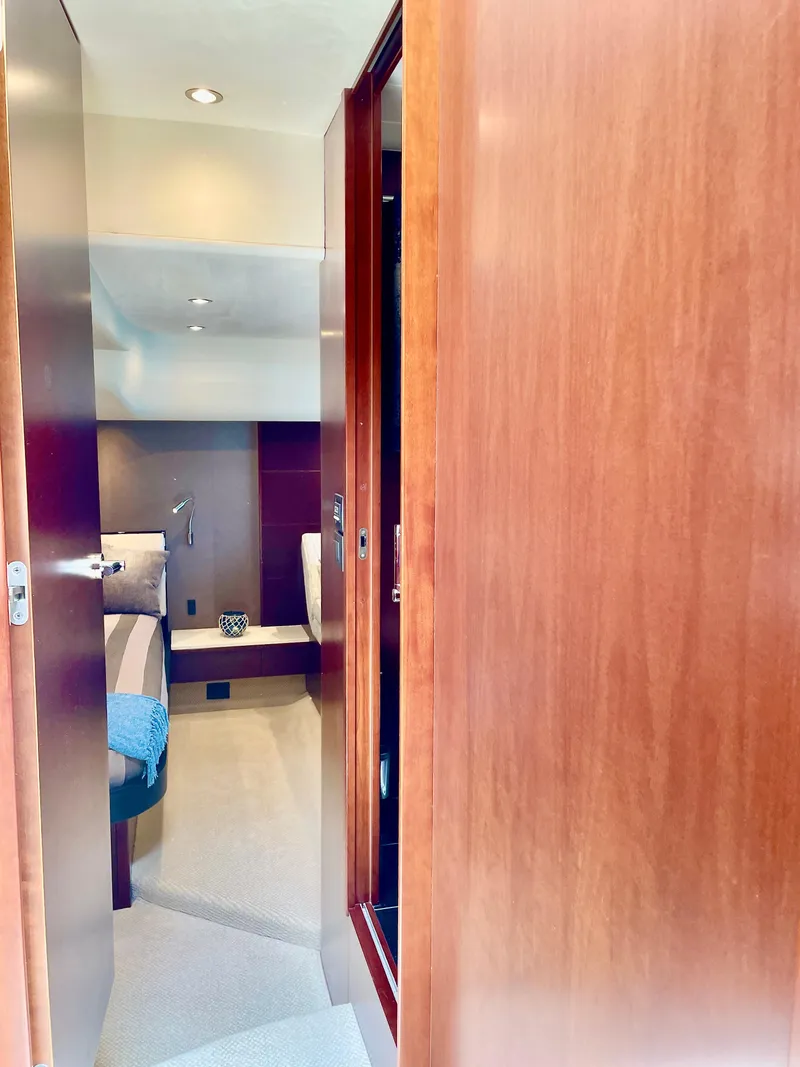 Slide: The Image of Luxurious interior of 2015 Princess f56 yacht with wooden finishes and modern design. - 20