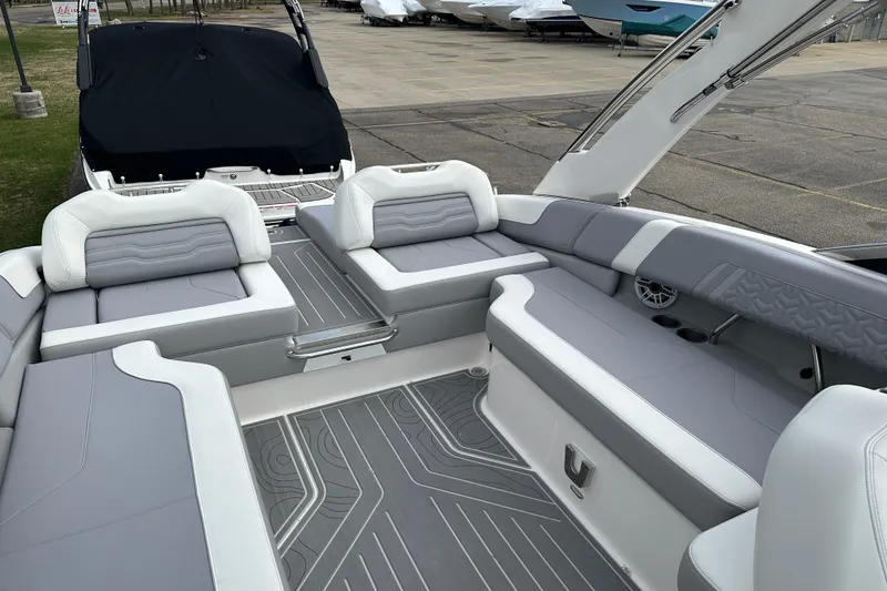 Slide: The Image of Luxurious interior of 2026 Regal LS9 boat with spacious seating and modern design. - 8