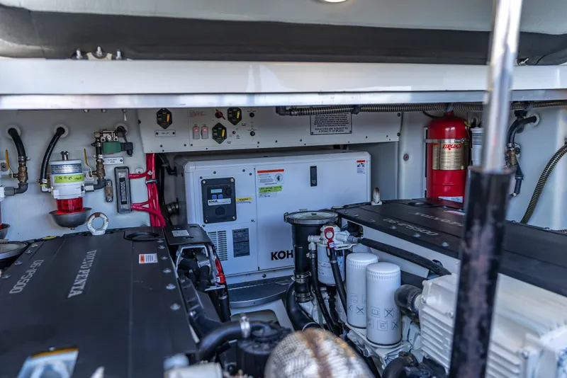 Slide: The Image of Engine room of 2022 Formula 40 PC boat with Kohler generator and Volvo Penta engines. - 43
