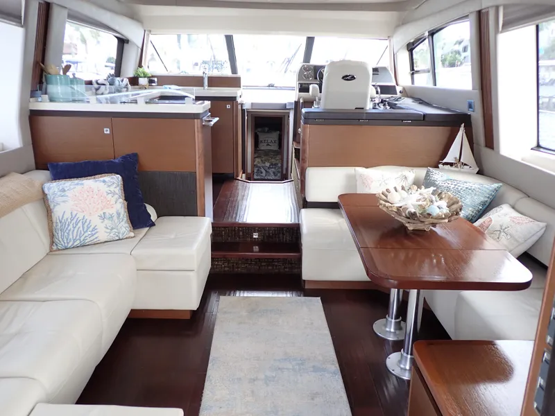 Slide: The Image of Luxurious interior of 2015 Sea Ray 510 Fly yacht with elegant seating and decor. - 33