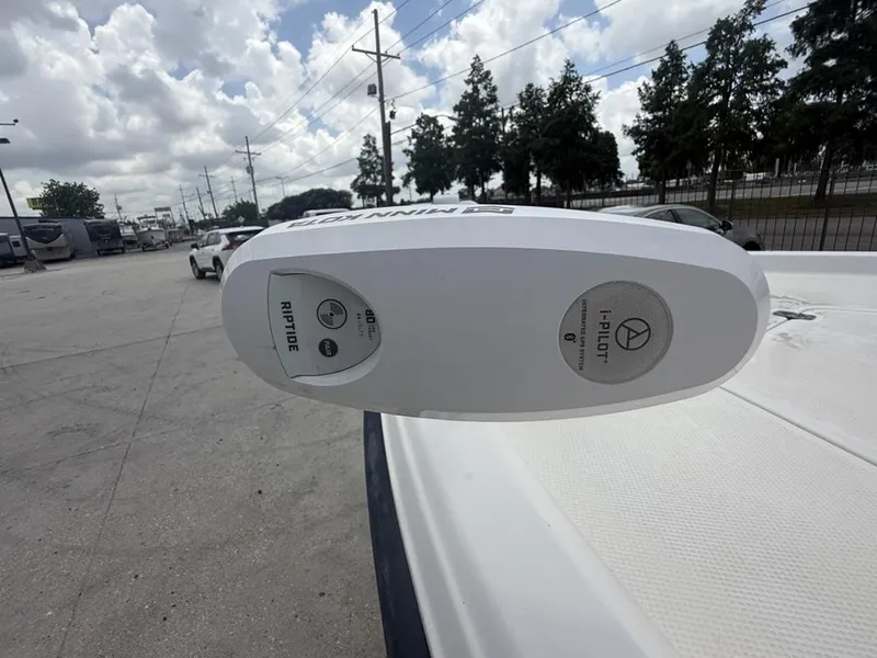 Slide: The Image of Minn Kota Riptide i-Pilot trolling motor on 2001 Key West 196 Bay Reef boat. - 13