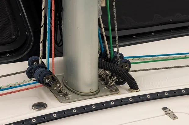 Slide: The Image of Seawind 1260 sailboat deck with mast and rigging, 2019 model. - 3