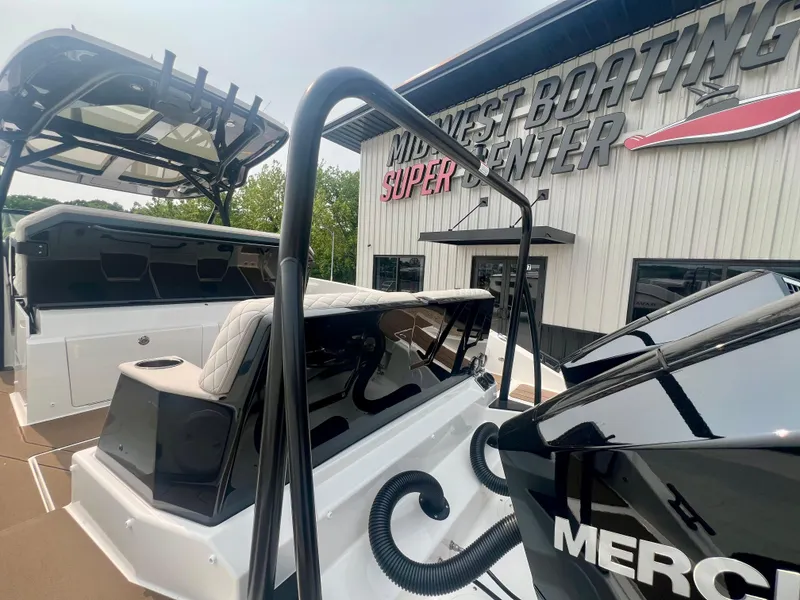 Slide: The Image of Navan S-30 boat at Midwest Boating Center, showcasing modern design and powerful engine. - 7