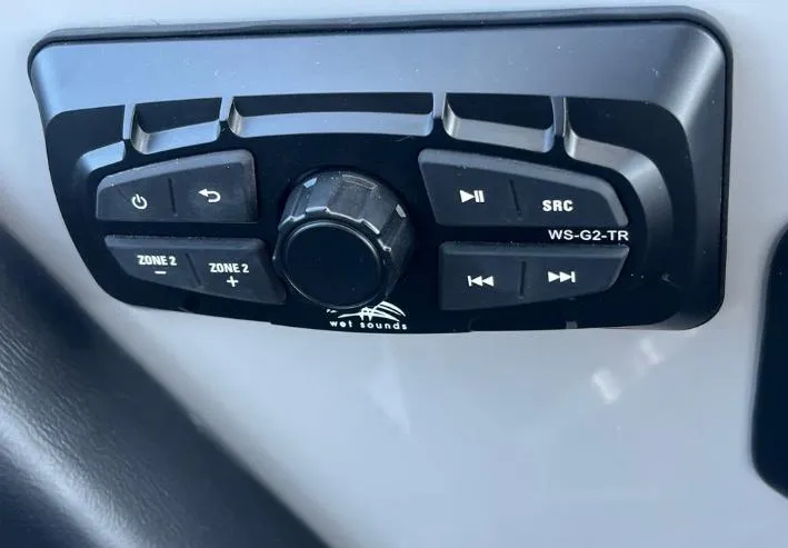 Slide: The Image of Control panel of a 2025 Supreme S240 with audio and zone settings. - 17