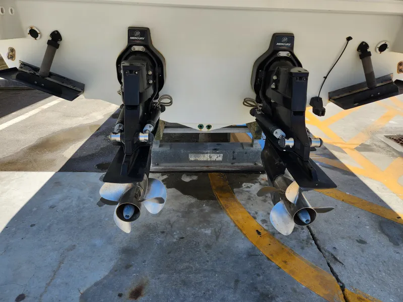 Slide: The Image of Rear view of 2007 Formula 330 Sun Sport boat with dual propellers. - 41