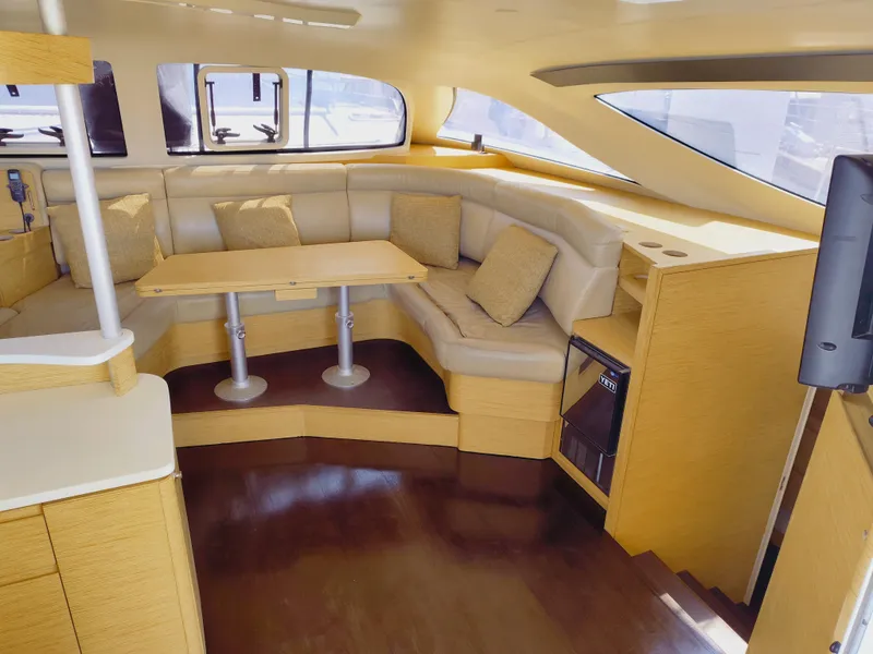 Slide: The Image of Luxurious interior of 2011 Performance Catamarans 52 with plush seating and modern design. - 48
