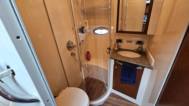 Slide: The Image of Luxurious bathroom in 2007 Sea Ray 40 Motor Yacht with shower and vanity. - 20