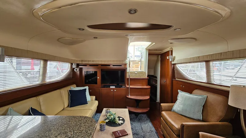 Slide: The Image of Luxurious interior of 2007 Sea Ray 40 Motor Yacht with elegant seating and modern amenities. - 22