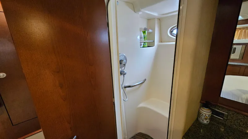 Slide: The Image of Shower area in 2007 Sea Ray 40 Motor Yacht, featuring sleek design and modern fixtures. - 28