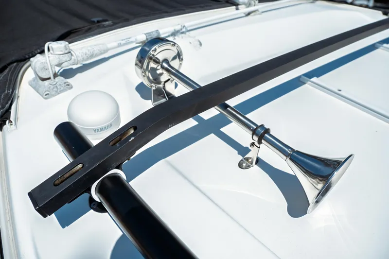 Slide: The Image of 2023 Jeanneau NC Weekender 795 Series 2 boat deck with horn and Yamaha equipment. - 10